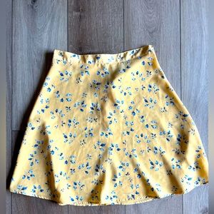 Yellow floral skirt